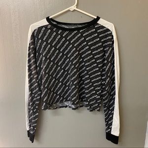 cropped long sleeve hollister shirt